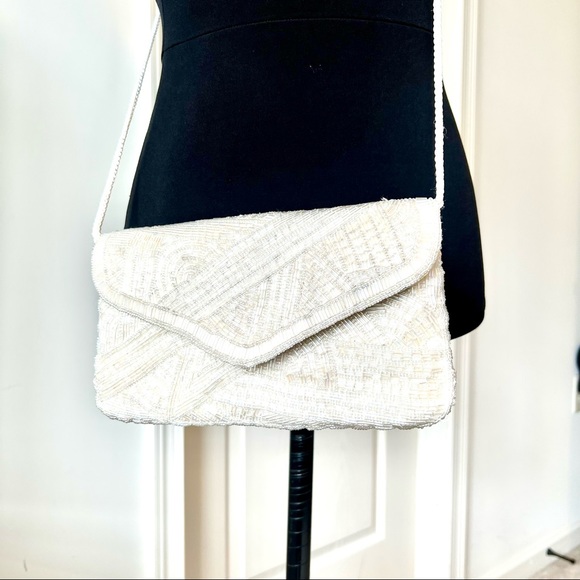 Vintage DELILL Beaded Evening Clutch Crossbody Bag - Picture 2 of 16